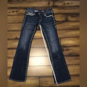 Boot cut dark jeans